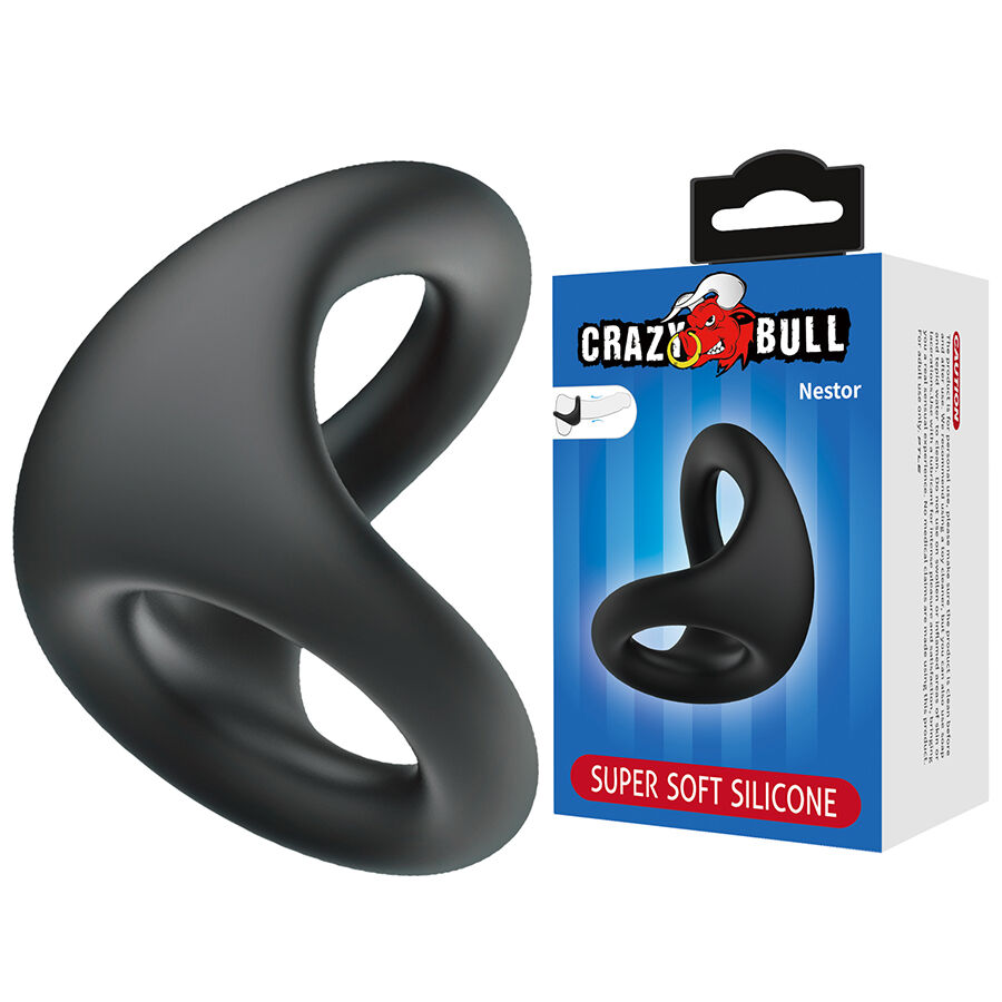 Anneau ergonomique double pour pénis et testicules — CRAZY BULL