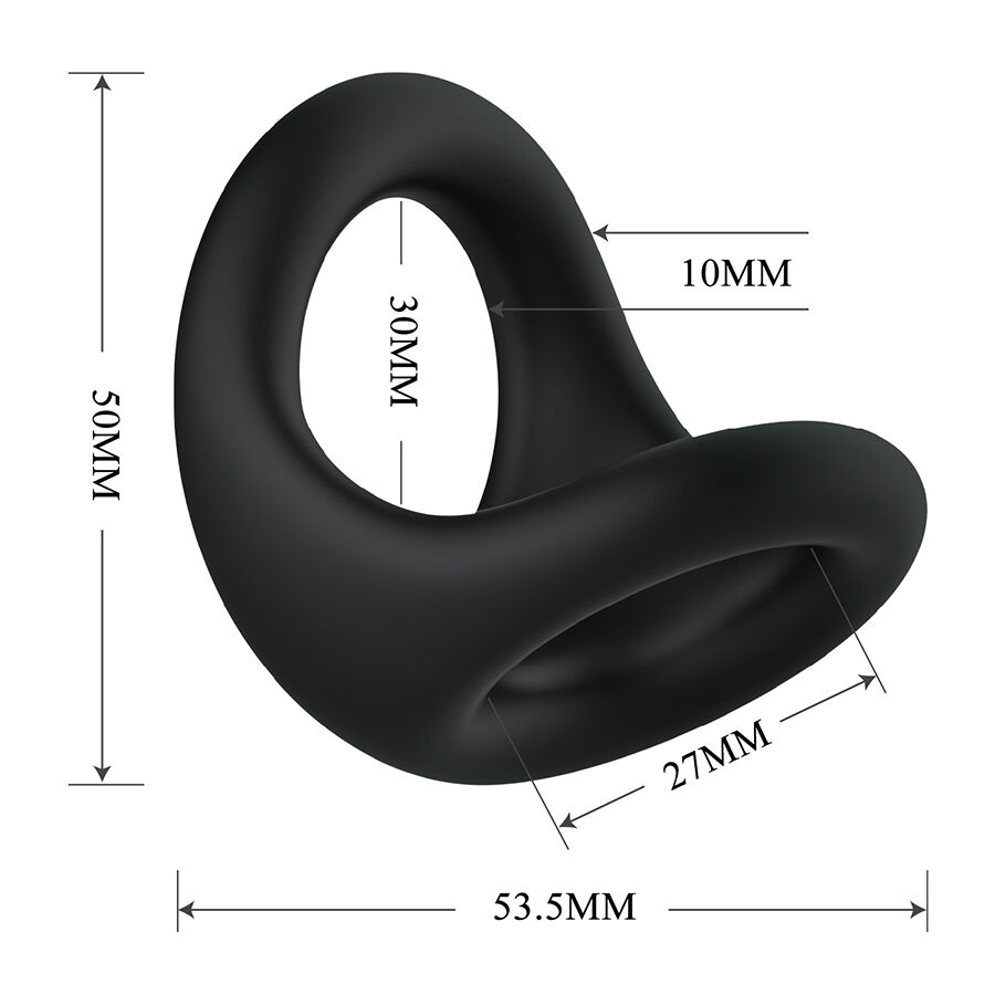 Anneau ergonomique double pour pénis et testicules — CRAZY BULL