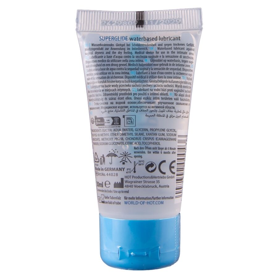 Superglide Liquid Pleasure Lubrifiant à base d'eau — HOT