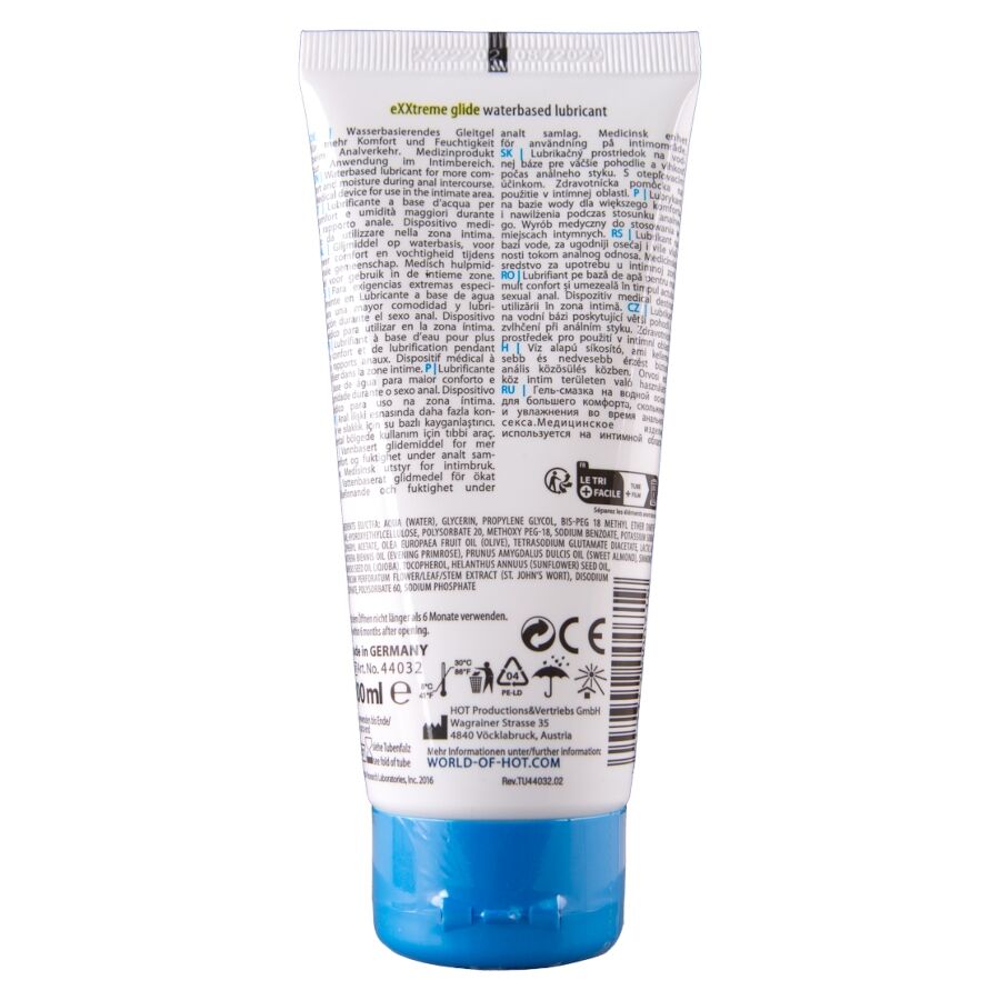 Lubrifiant glide extrême à base d'eau enrichi huile de confort — HOT