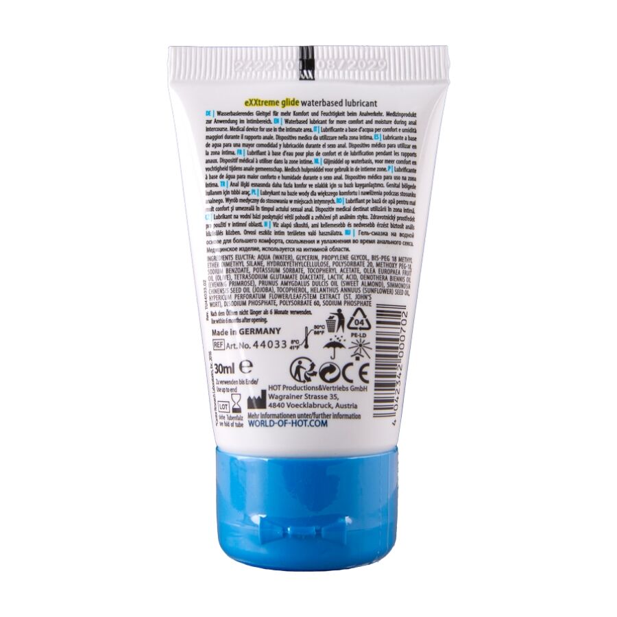 Lubrifiant glisse extrême base d'eau + huile de confort — HOT