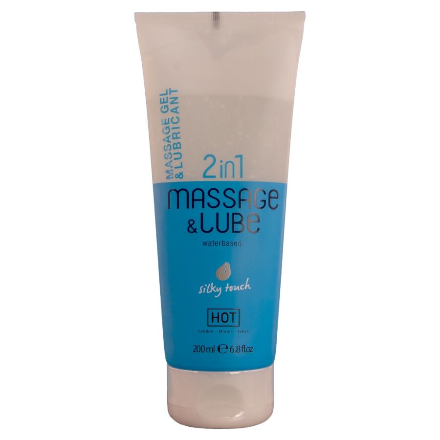Gel de massage et lubrifiant 2 en 1 texture soyeuse 200 ml — HOT