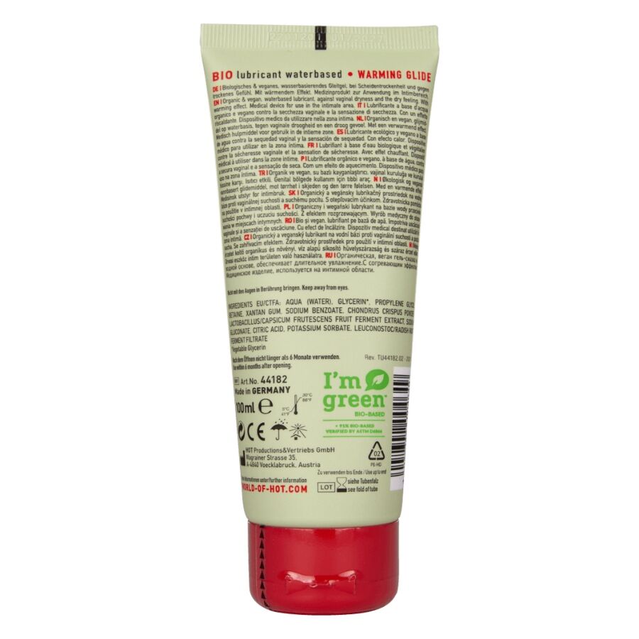 Lubrifiant bio à base d'eau chauffant — HOT