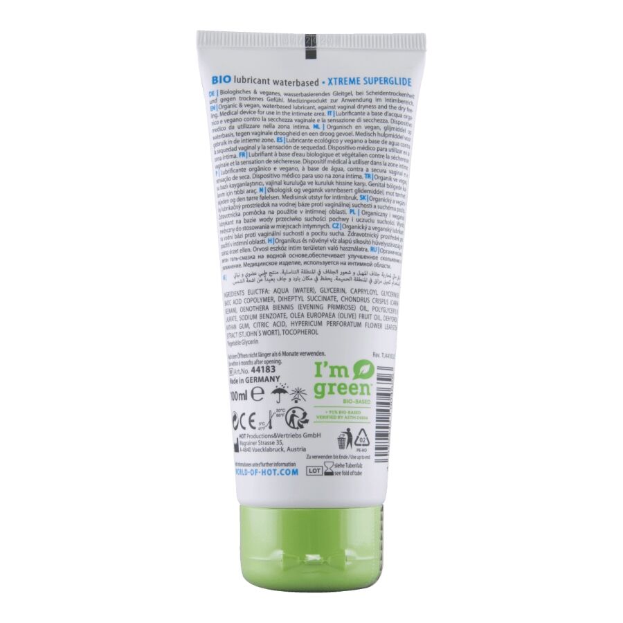 Lubrifiant bio extrême à base d'eau 100 ml — HOT