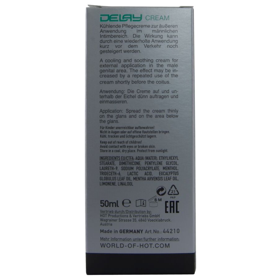 Crème retardante intense fraîcheur — HOT