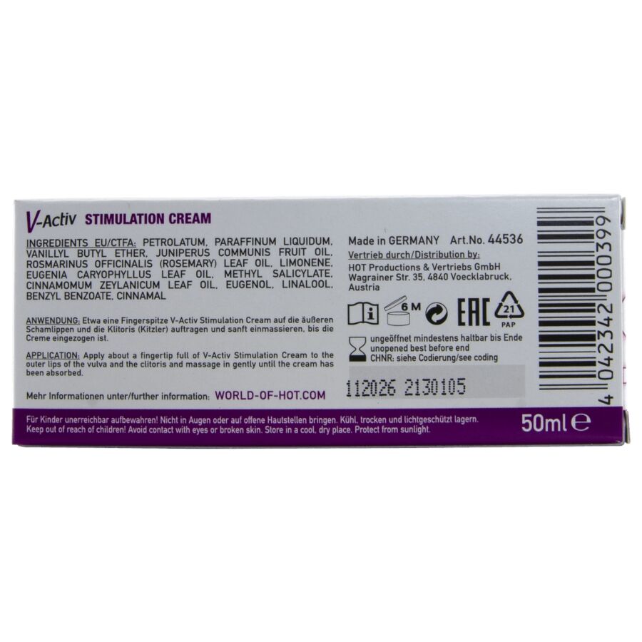 Crème stimulante V-Activ pour elle — HOT