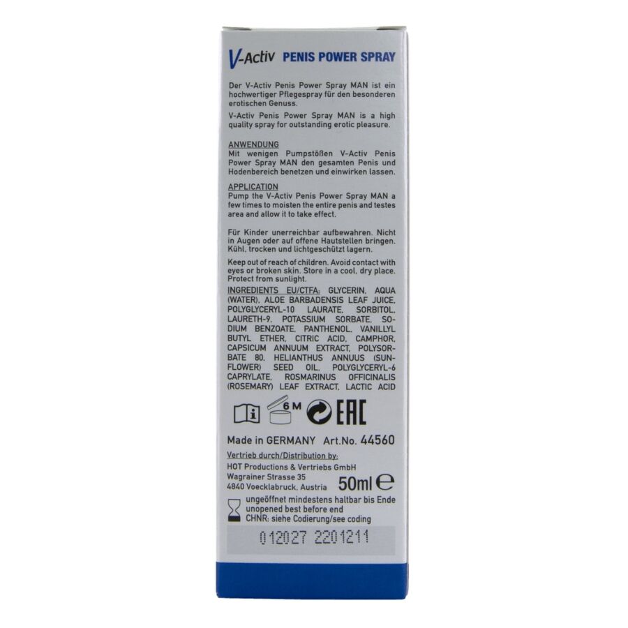 Spray stimulant pour homme à l'aloe vera et capsicum — HOT