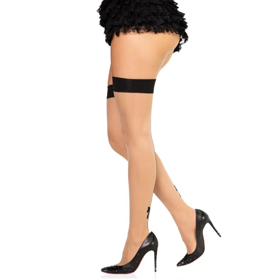 Bas en spandex à couture arrière noirs — LEG AVENUE HOSIERY