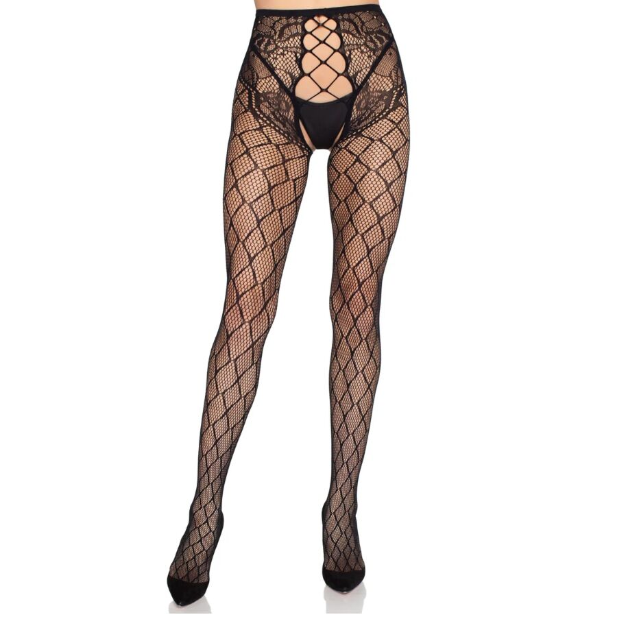 Collants résille taille haute sans entrejambe — LEG AVENUE HOSIERY