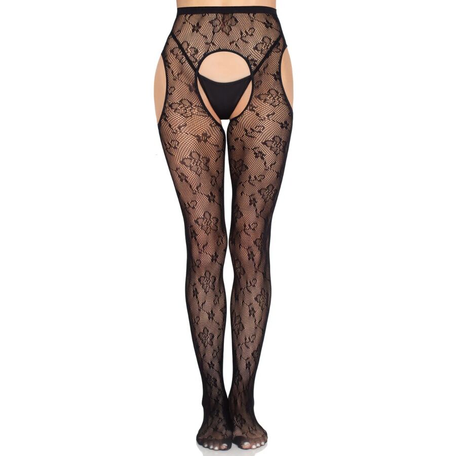 Collants résille bloom noirs — LEG AVENUE HOSIERY