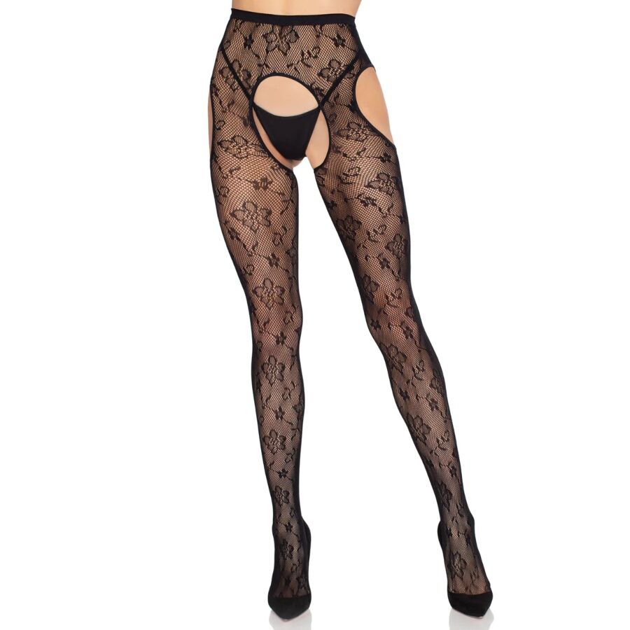 Collants résille bloom noirs — LEG AVENUE HOSIERY