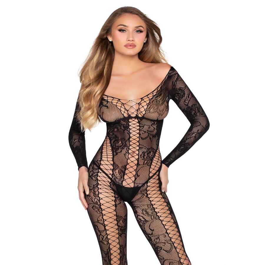 Combinaison résille et dentelle noire — LEG AVENUE BODYSTOCKINGS