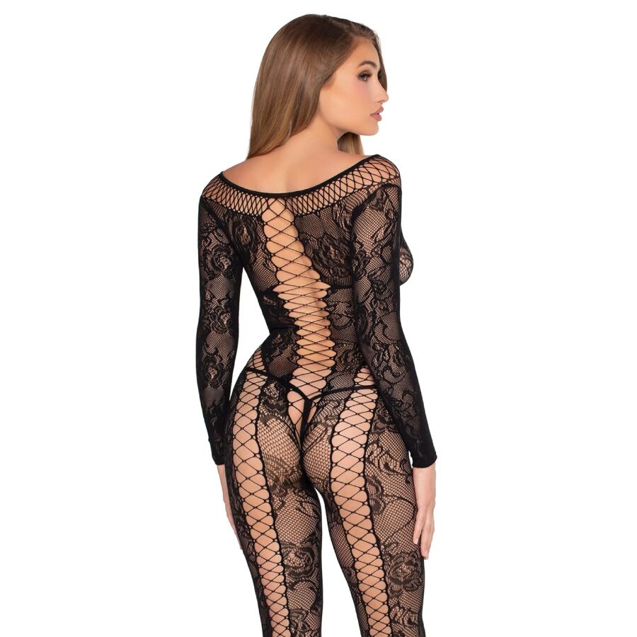 Combinaison résille et dentelle noire — LEG AVENUE BODYSTOCKINGS