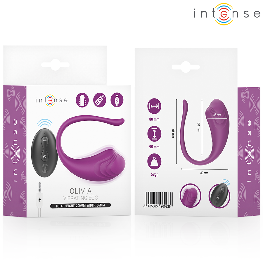 Œuf vibrant télécommandé Olivia — INTENSE REMOTE CONTROL