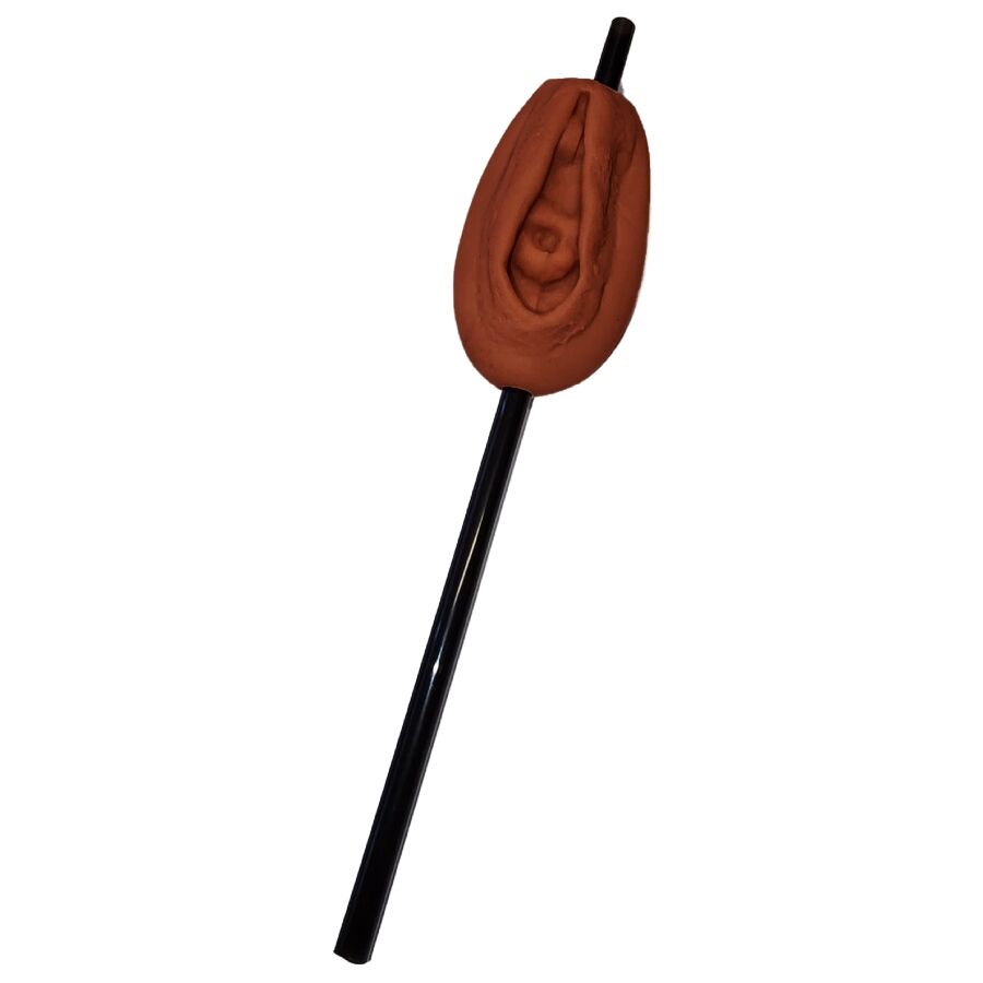 Paille humoristique vagin ton foncé — DIABLO PICANTE