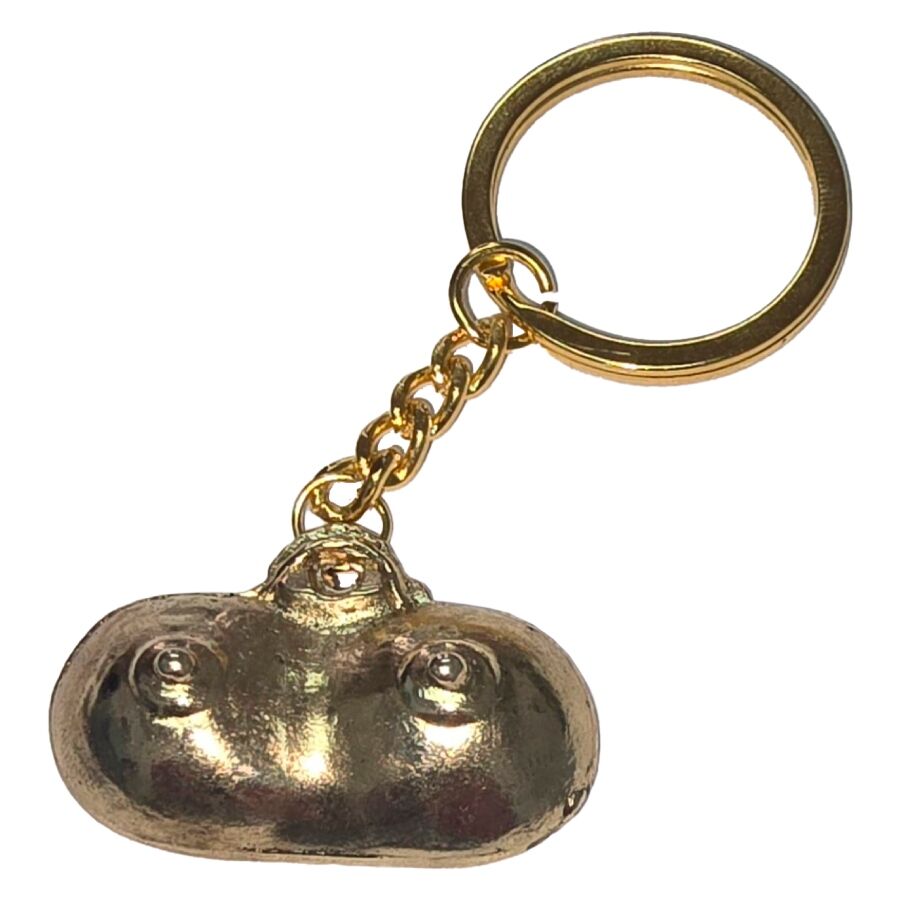 Porte-clés malicieux en métal doré — DIABLO PICANTE