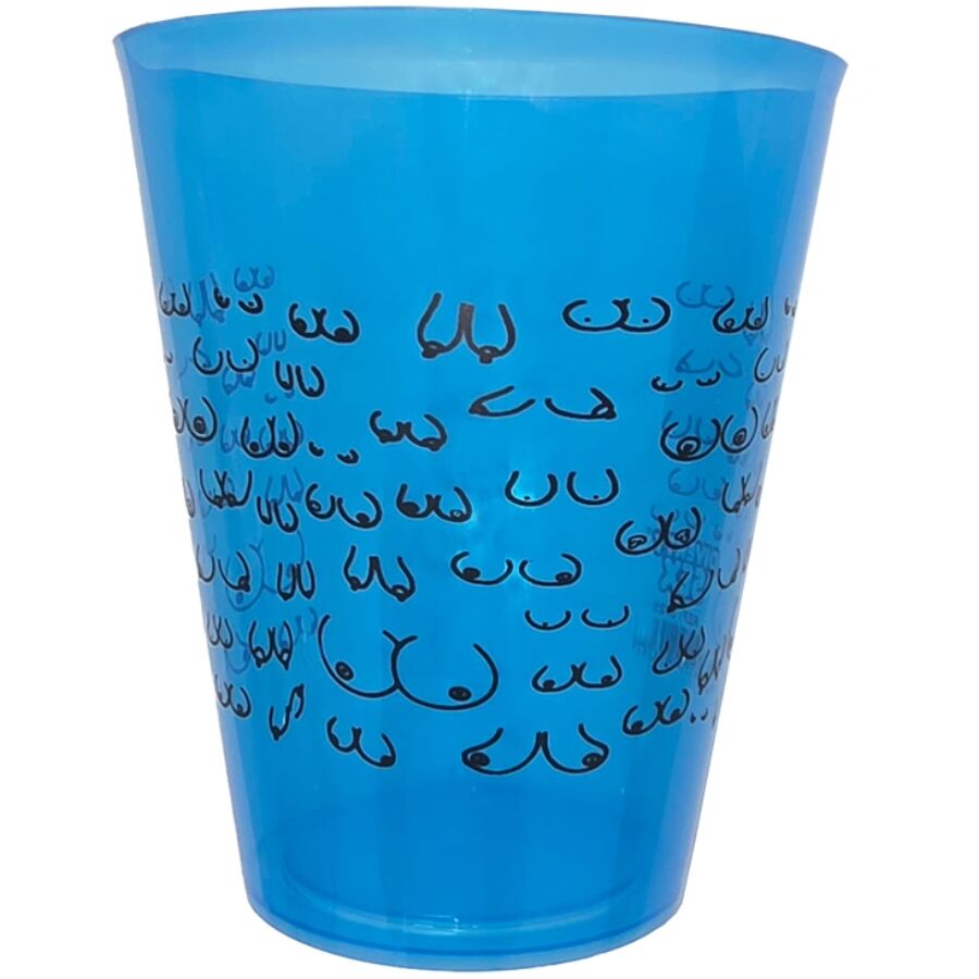 Tasse coquine bleue 500 ml aux motifs seins — DIABLO PICANTE