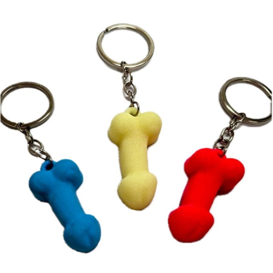 Porte-clés espiègle en silicone phosphorescent assortis — DIABLO PICANTE