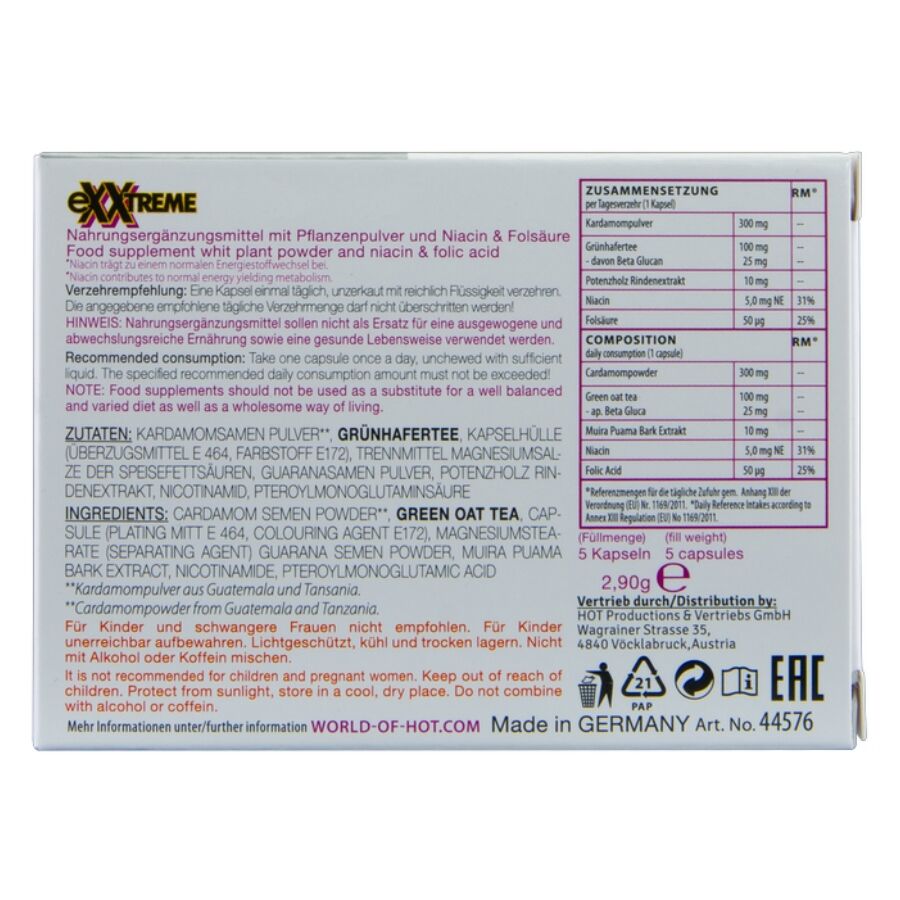Gélules vitalité féminine à la Muira Puama — HOT