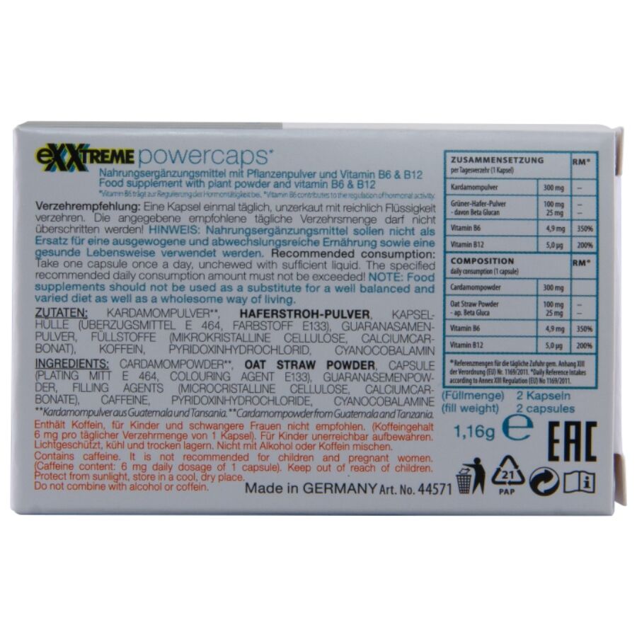 Capsules vitalité et tonus masculin — HOT