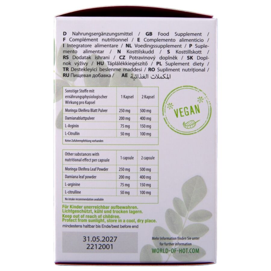 Complément vitalité féminine au moringa et damiana bio — HOT