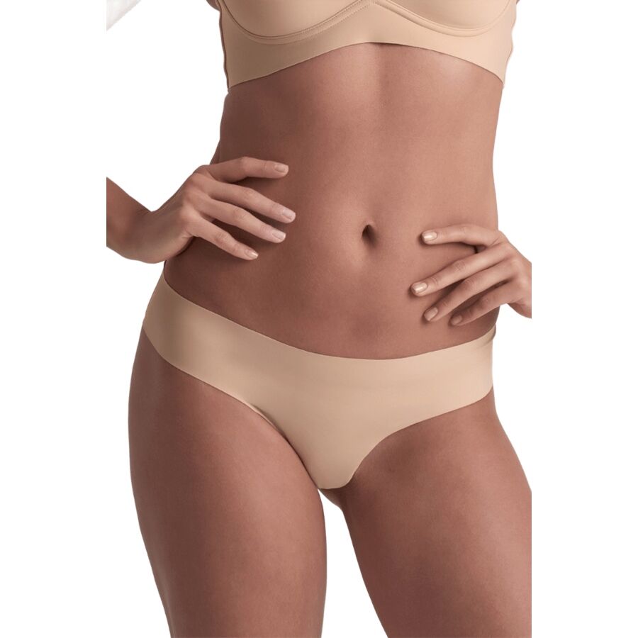 BYE-BRA - PACK 2 TANGAS INVISIBLES BEIGE Y NEGRO TALLA XL