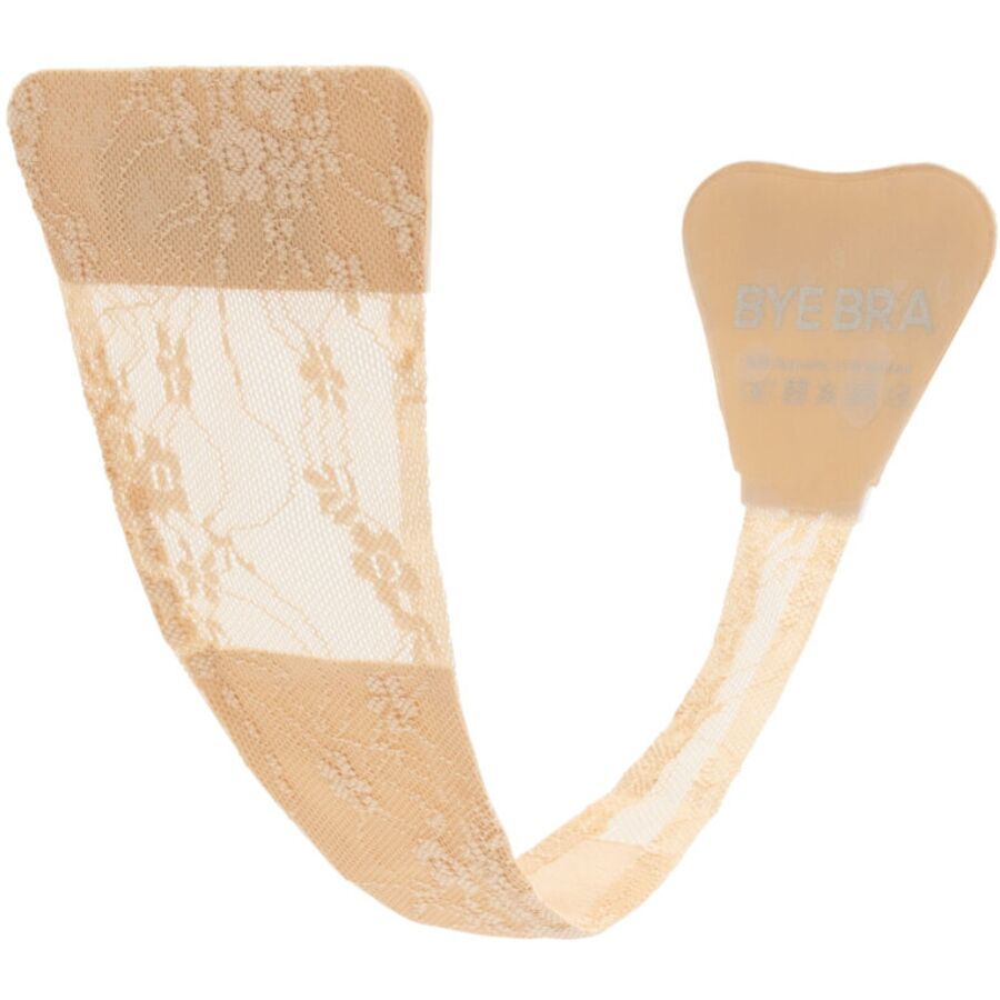 Tanga adhésif en dentelle beige — BYE BRA - UNDERWEAR