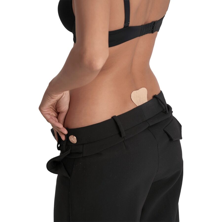 Tanga adhésif en dentelle beige — BYE BRA - UNDERWEAR