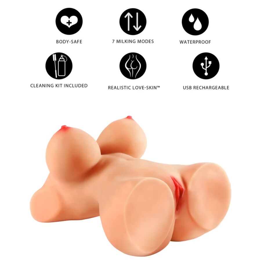 Masturbateur torse féminin réaliste avec aspiration 7 modes — HIDDEN DESIRE