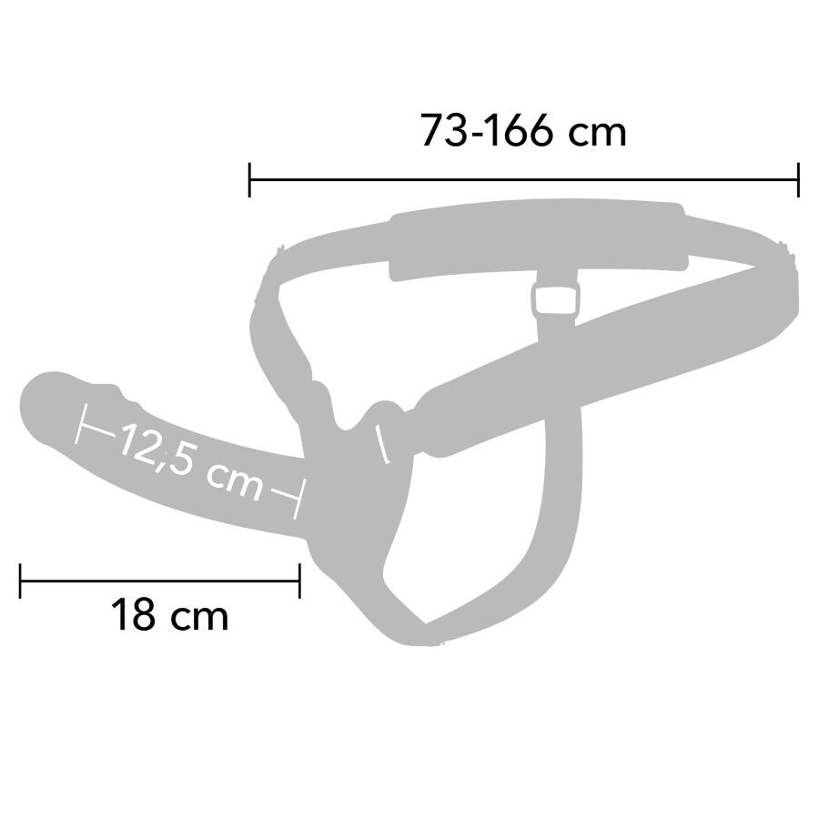 Manchon pénien hyperréaliste de 18 cm avec harnais ajustable — HIDDEN DESIRE