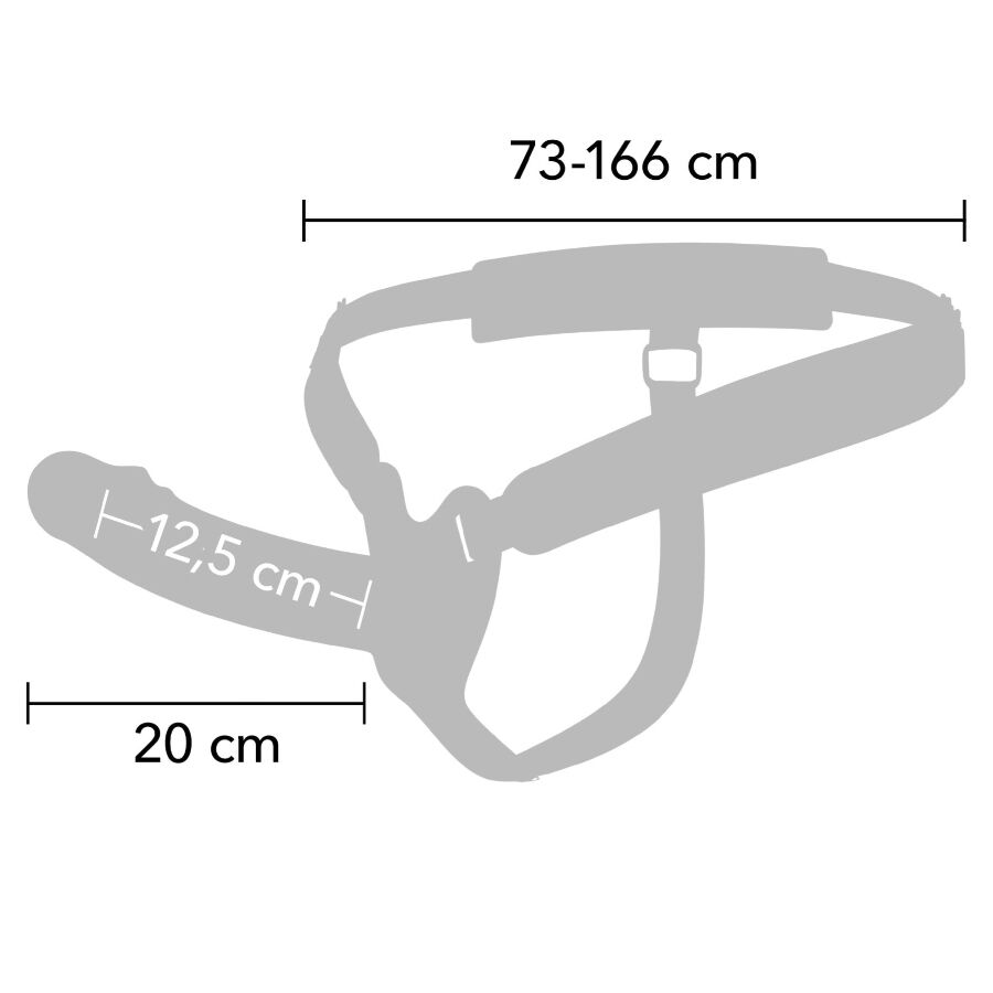 Manchon pénien avec harnais Inferno 20 cm — HIDDEN DESIRE