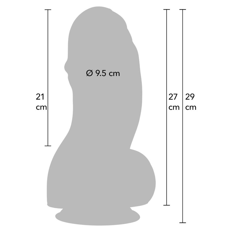 Gode massif courbé Inferno 27 cm — HIDDEN DESIRE
