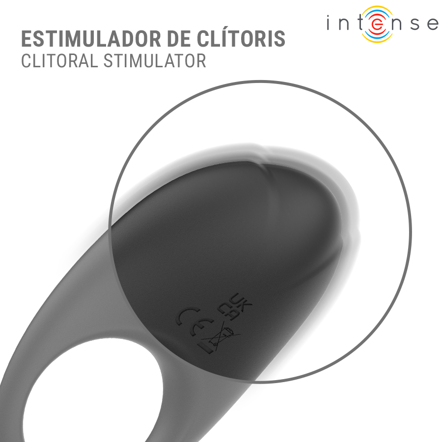 Anneau vibrant avec stimulateur clitoridien — INTENSE FOR HIM