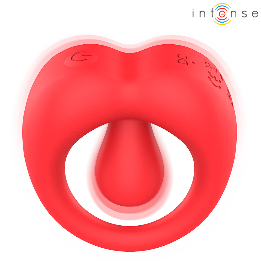 Anneau vibrant Russell avec stimulateur clitoridien rouge — INTENSE FOR HIM