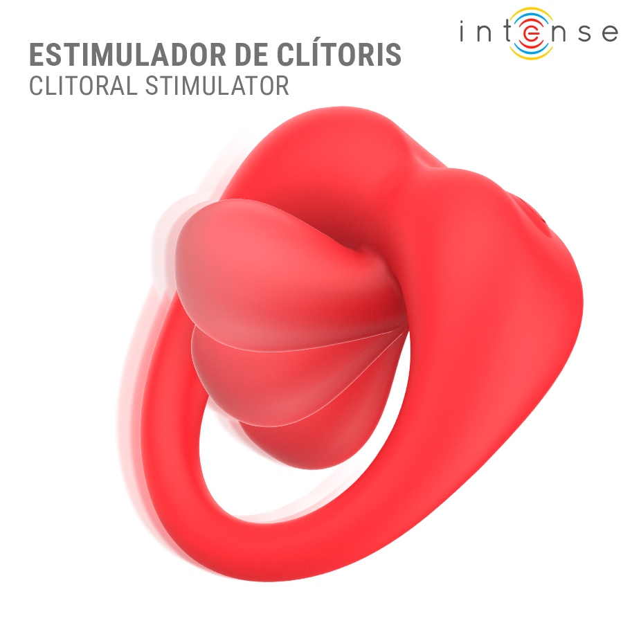 Anneau vibrant Russell avec stimulateur clitoridien rouge — INTENSE FOR HIM