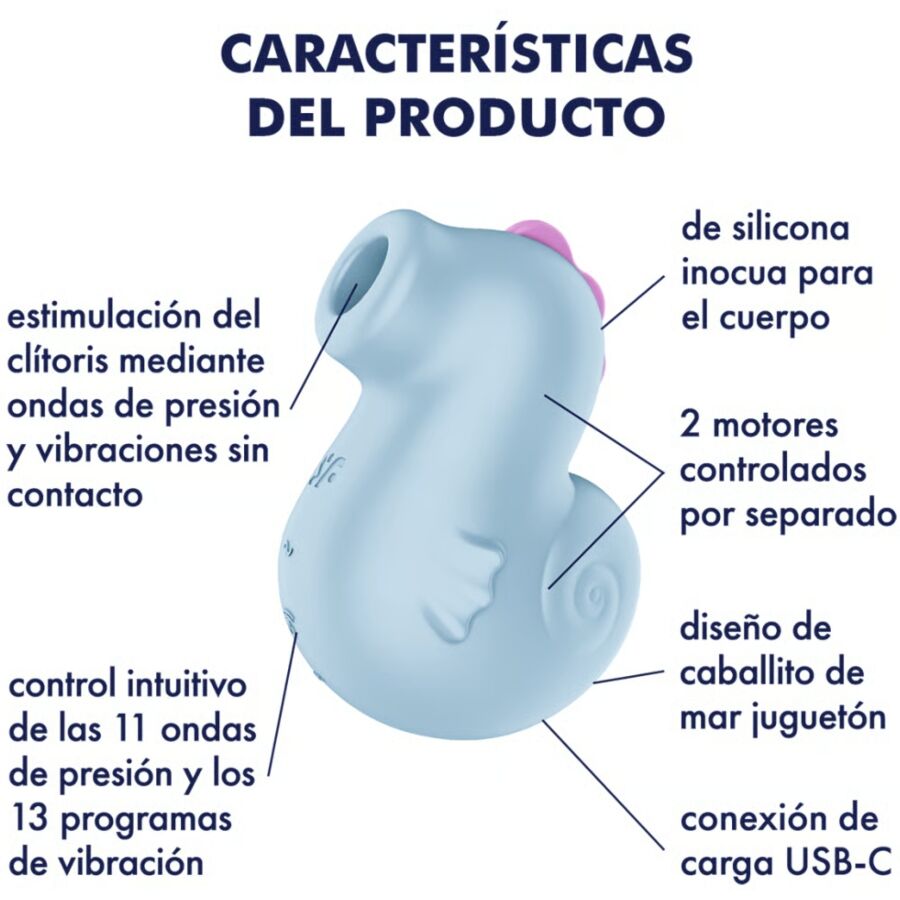 Stimulateur clitoridien à air pulsé et vibrations Sea Pony — SATISFYER AIR PULSE