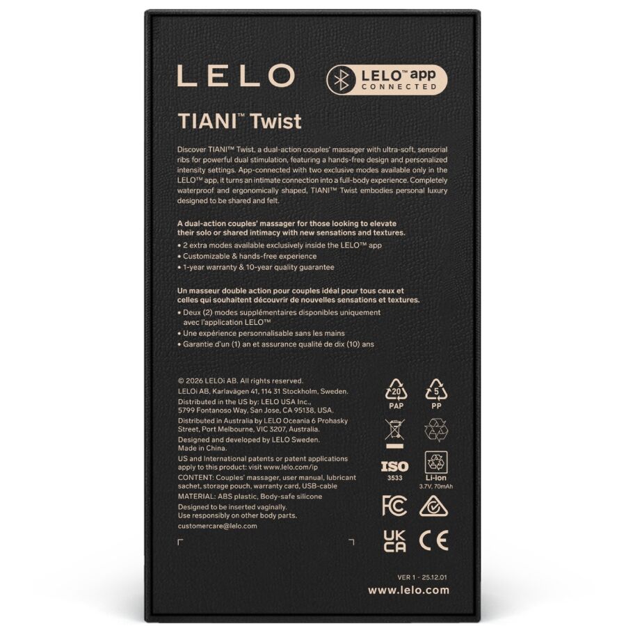 Vibrateur couple en mousse torsadé — LELO