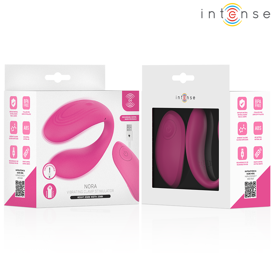 Stimulateur vibrant en forme de pince — INTENSE REMOTE CONTROL