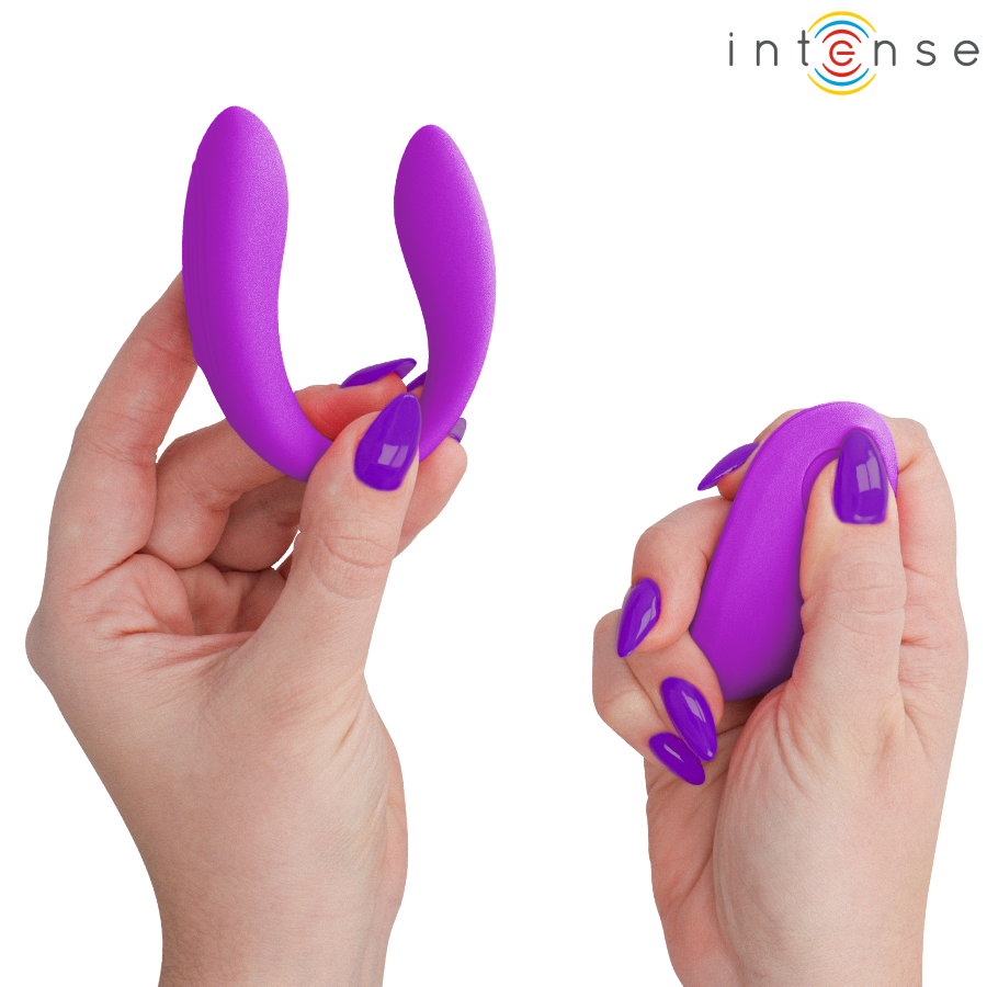 Stimulateur pince vibrante violet — INTENSE REMOTE CONTROL