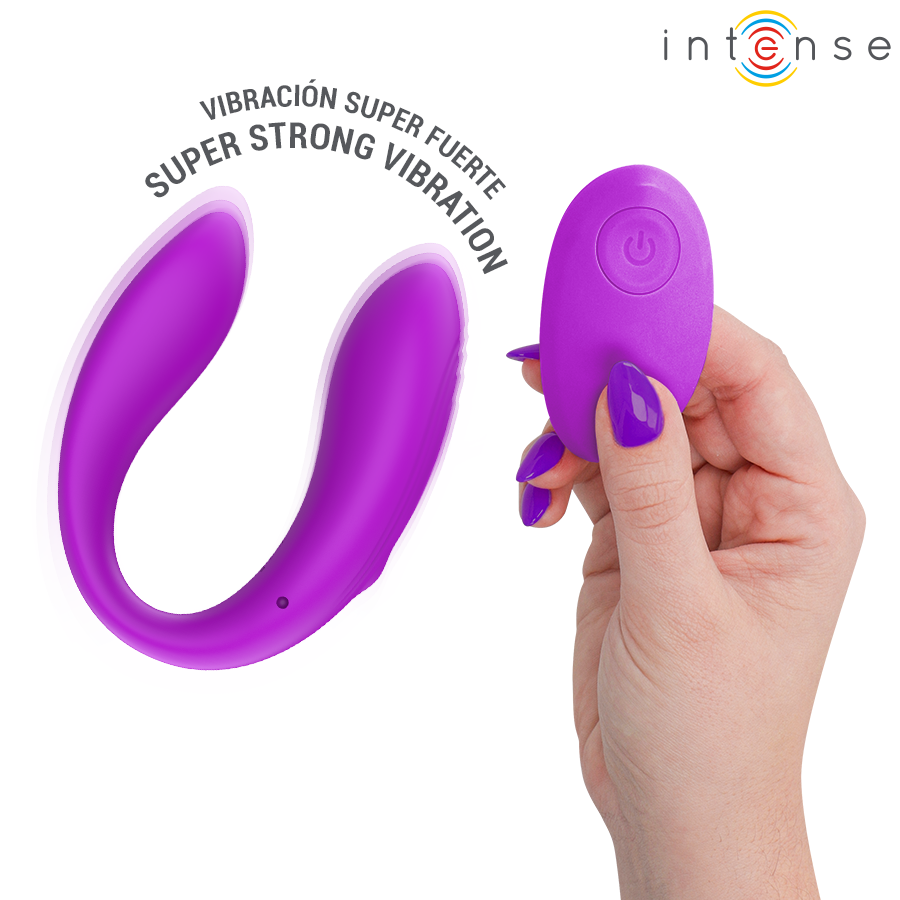 Stimulateur pince vibrante violet — INTENSE REMOTE CONTROL