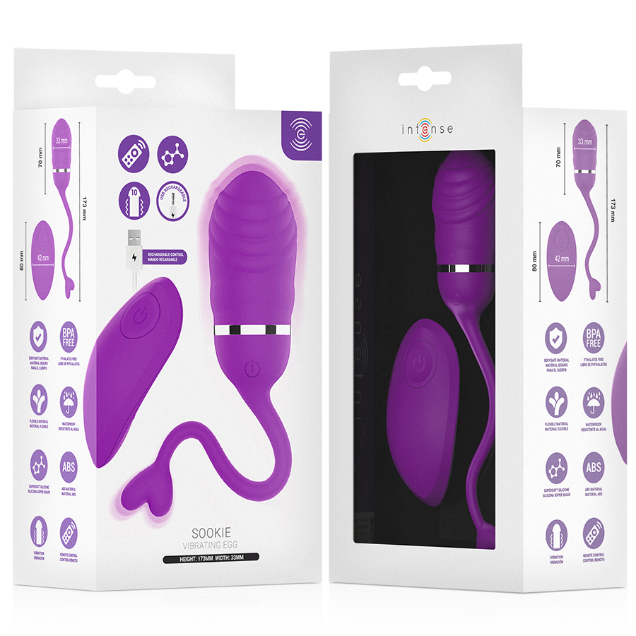 Œuf vibrant télécommandé violet — INTENSE REMOTE CONTROL
