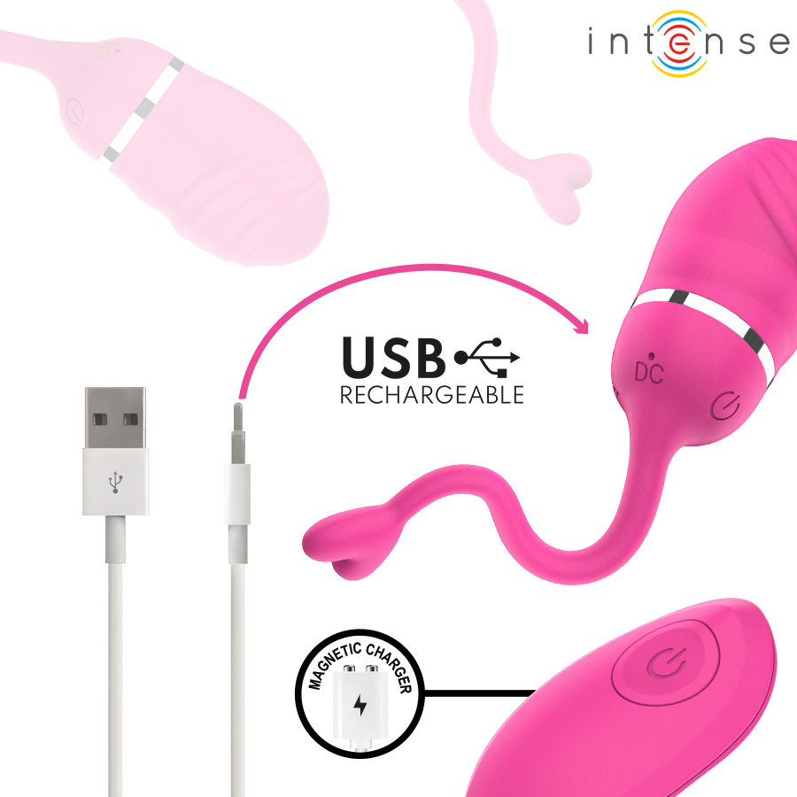 Œuf vibrant télécommandé rose — INTENSE REMOTE CONTROL