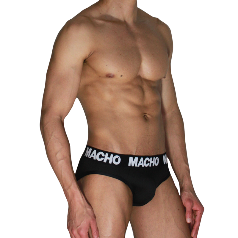 MACHO - MCH007 CLASSIQUE SLIP NOIR + NOIR L