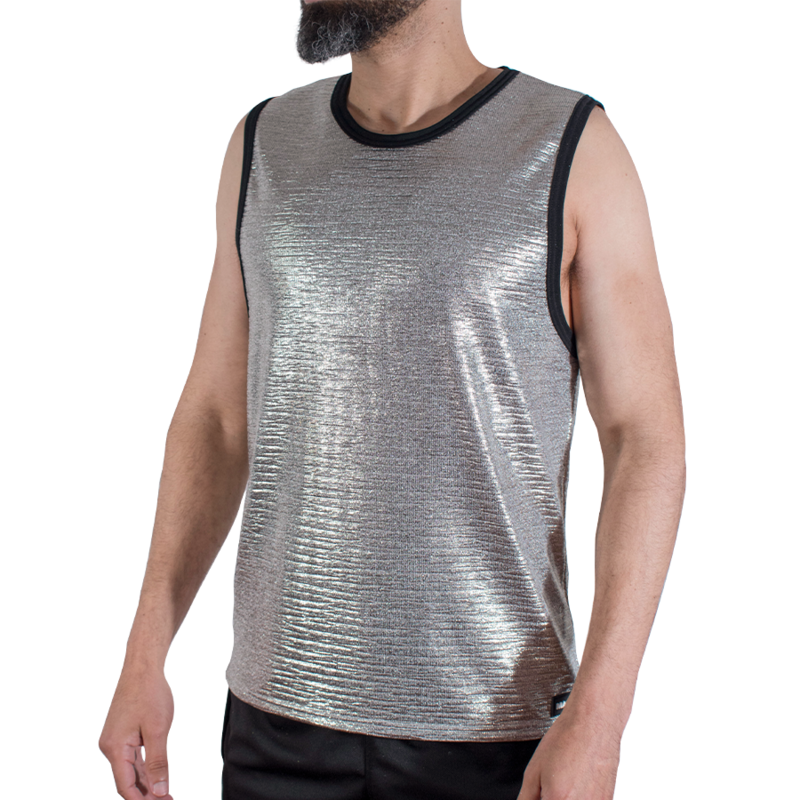 MACHO - T-SHIRT À PAILLETTES FINES L/XL