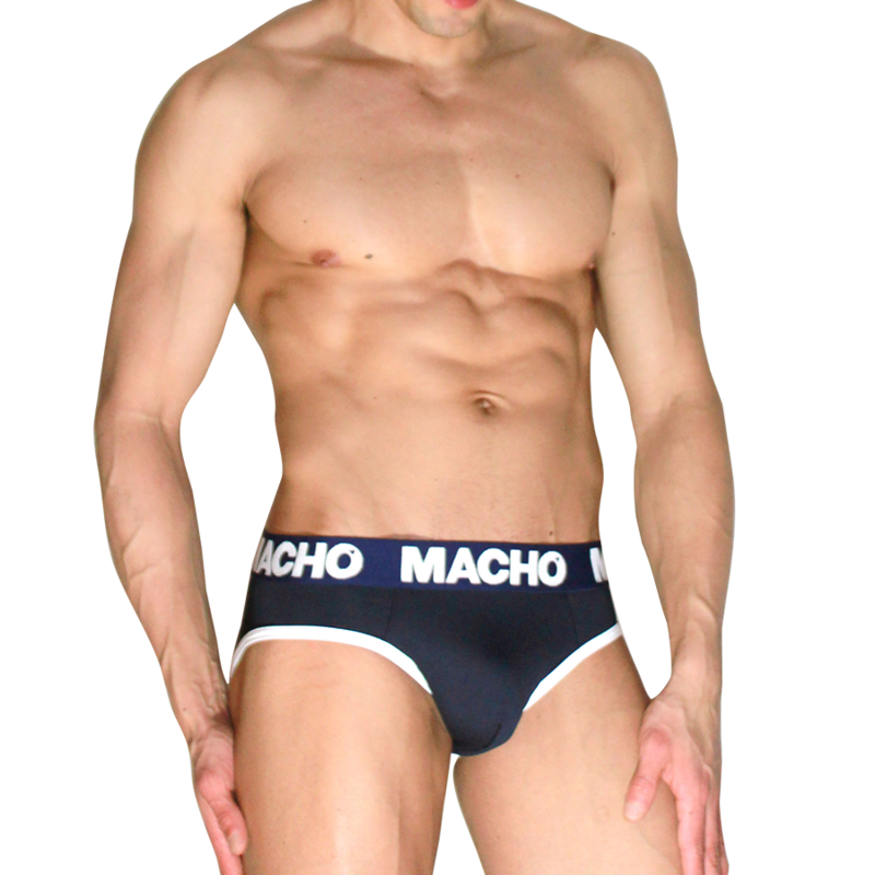 MACHO - MCH008 Slip classique bleu marine S