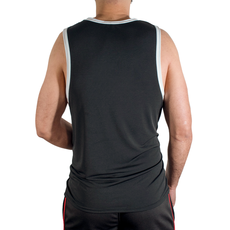 MACHO - CMV004 T-SHIRT DE SPORT NOIR TAILLE S/M