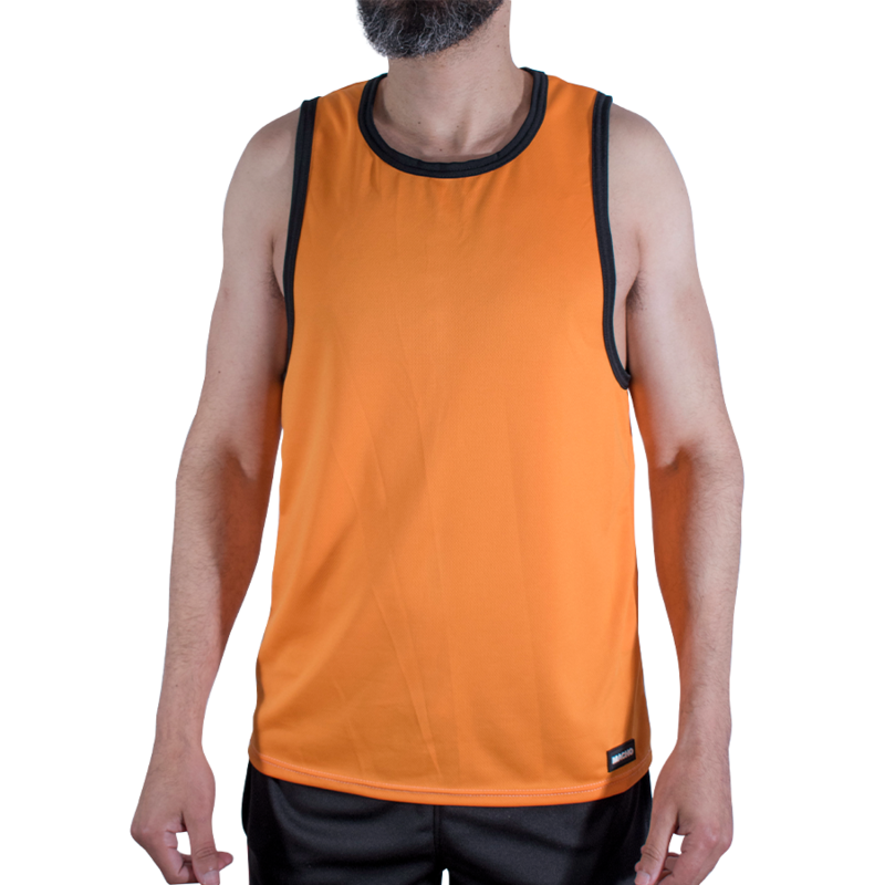 MACHO - CMV005 T-SHIRT DE SPORT ORANGE S/M