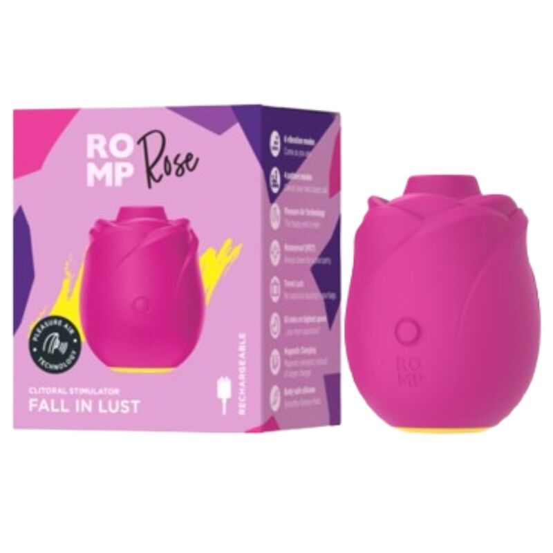 Stimulateur clitoridien à air pulsé en forme de rose — ROMP