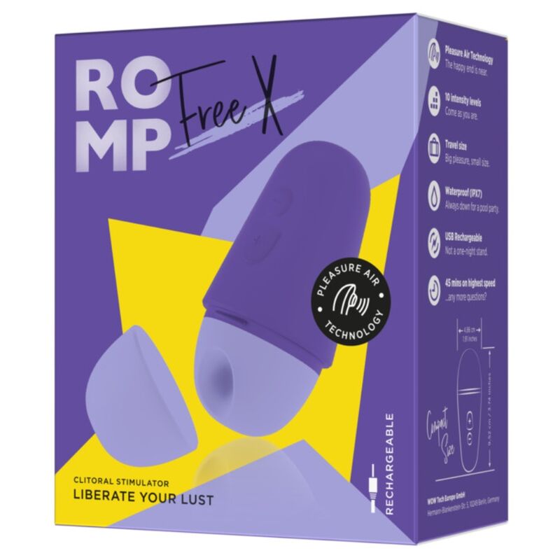 Stimulateur clitoridien Free, couvercle hygiénique, 10 niveaux, rechargeable — ROMP