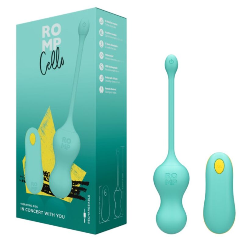 Vibromasseur point G turquoise avec télécommande — ROMP